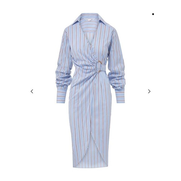 Veronica Beard Afton Striped Midi Dress - Picture 8 of 8